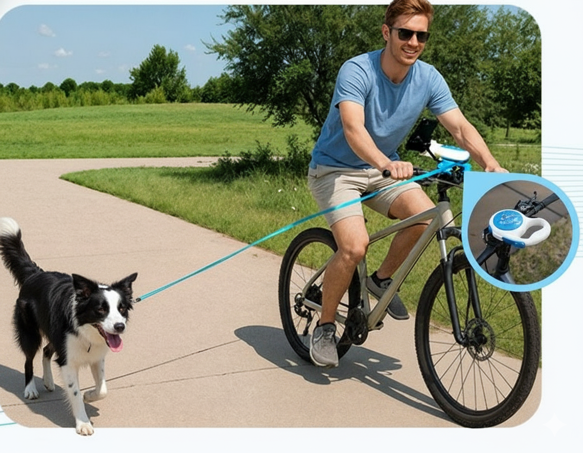 Hands-Free Retractable Bike Leash For Dogs: New System For Cyclists Launched